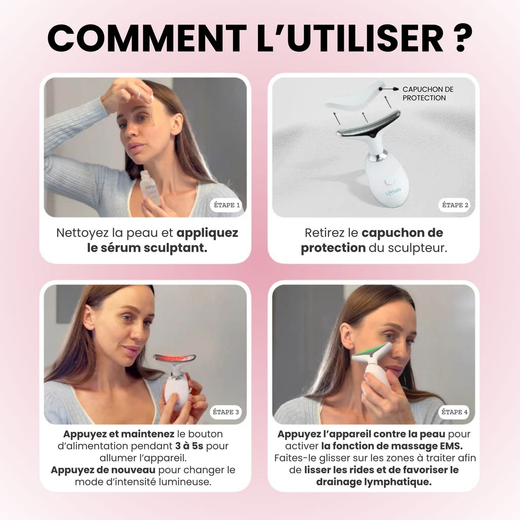 Sculptia™ : Sculpteur facial LED 7 en 1
