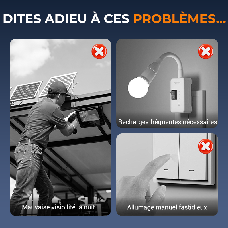 🎄🔥Offre spéciale 🔥 Lampe Solaire à Clip Extérieur avec Détecteur de Mouvement