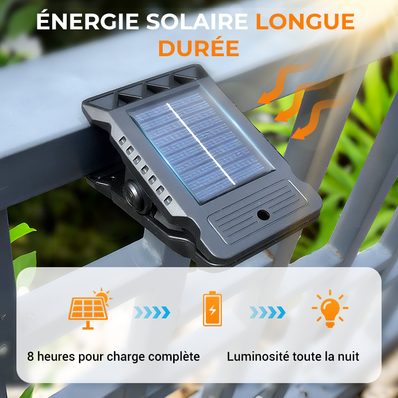 🎄🔥Offre spéciale 🔥 Lampe Solaire à Clip Extérieur avec Détecteur de Mouvement
