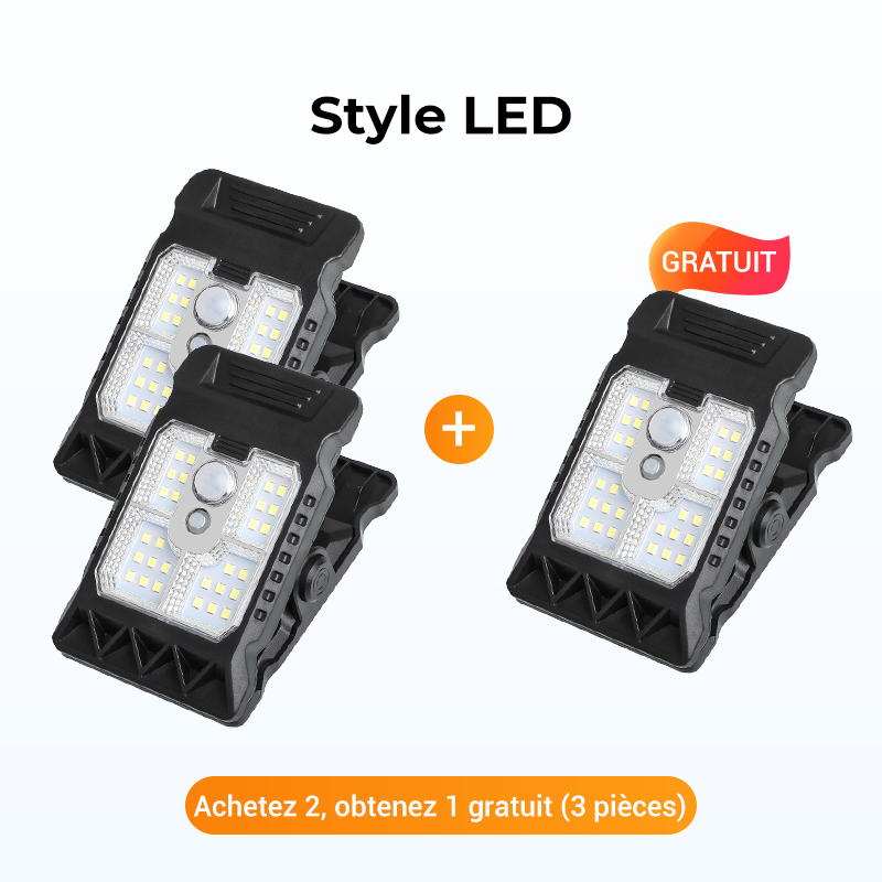 🎄🔥Offre spéciale 🔥 Lampe Solaire à Clip Extérieur avec Détecteur de Mouvement