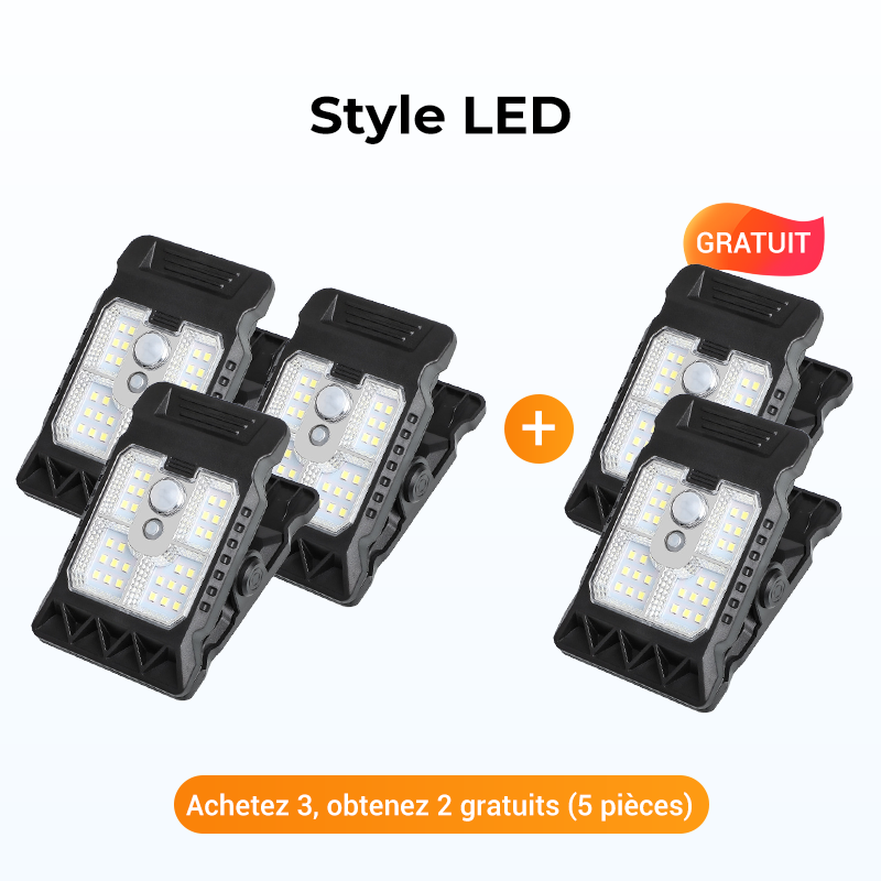 🎄🔥Offre spéciale 🔥 Lampe Solaire à Clip Extérieur avec Détecteur de Mouvement