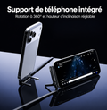 Le Câble de Charge Ultra-Rapide 240W avec Support Invisible Pliable Intégré.