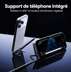 Le Câble de Charge Ultra-Rapide 240W avec Support Invisible Pliable Intégré.