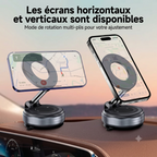 Support Téléphone Magnétique à Ventouse Sous Vide & Rotation 360°