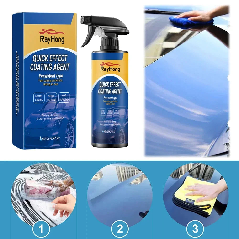 Spray de protection pour peinture automobile : cire rénovatrice, lustrant céramique, lustrant hydrophobe, 120 ml