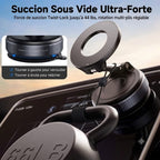 Support Téléphone Magnétique à Ventouse Sous Vide & Rotation 360°