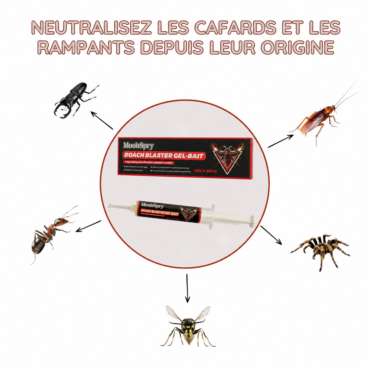 MoonSpray - Élimine les cafards et autres nuisibles à la source