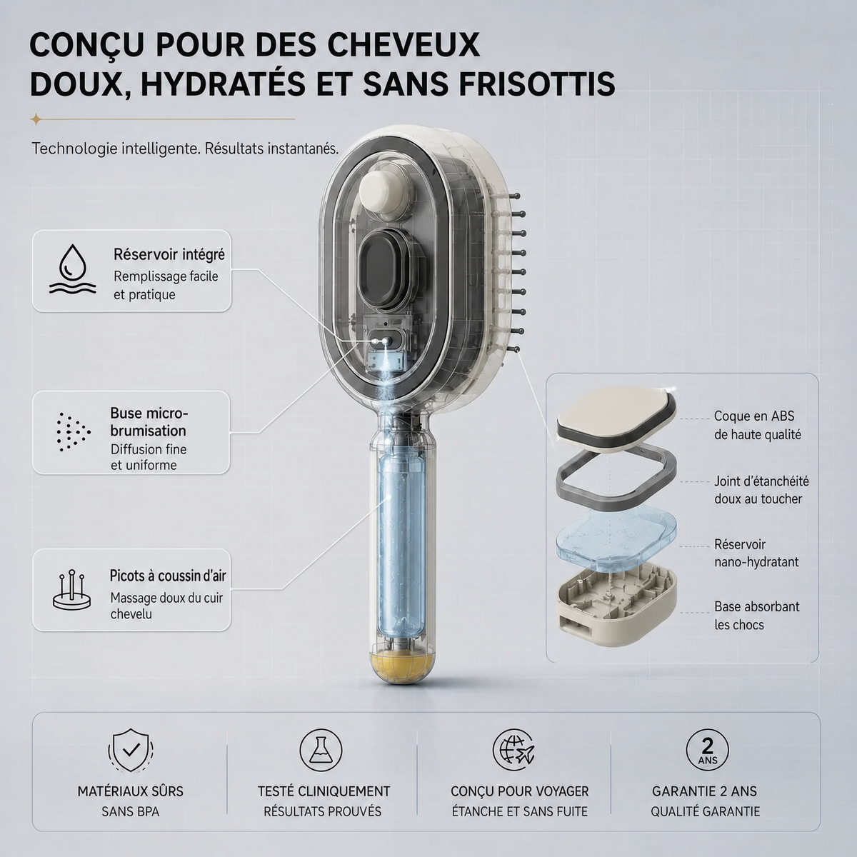 BrossHair™ - Brosse à vapeur innovante